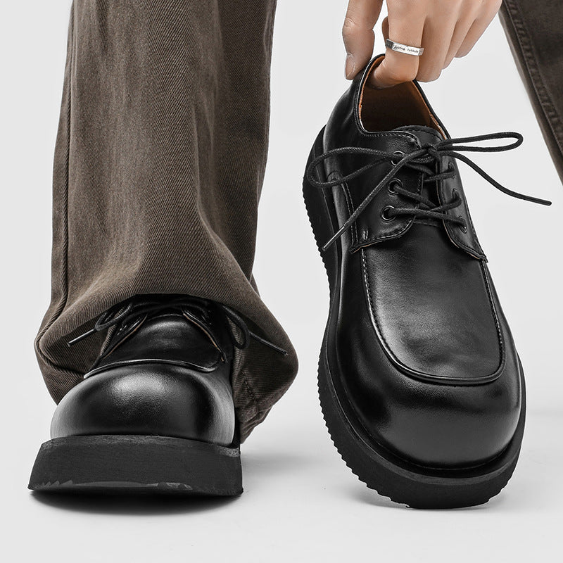Men's Commuter Height Increased Lovers British Style Men's Business Leather Shoes