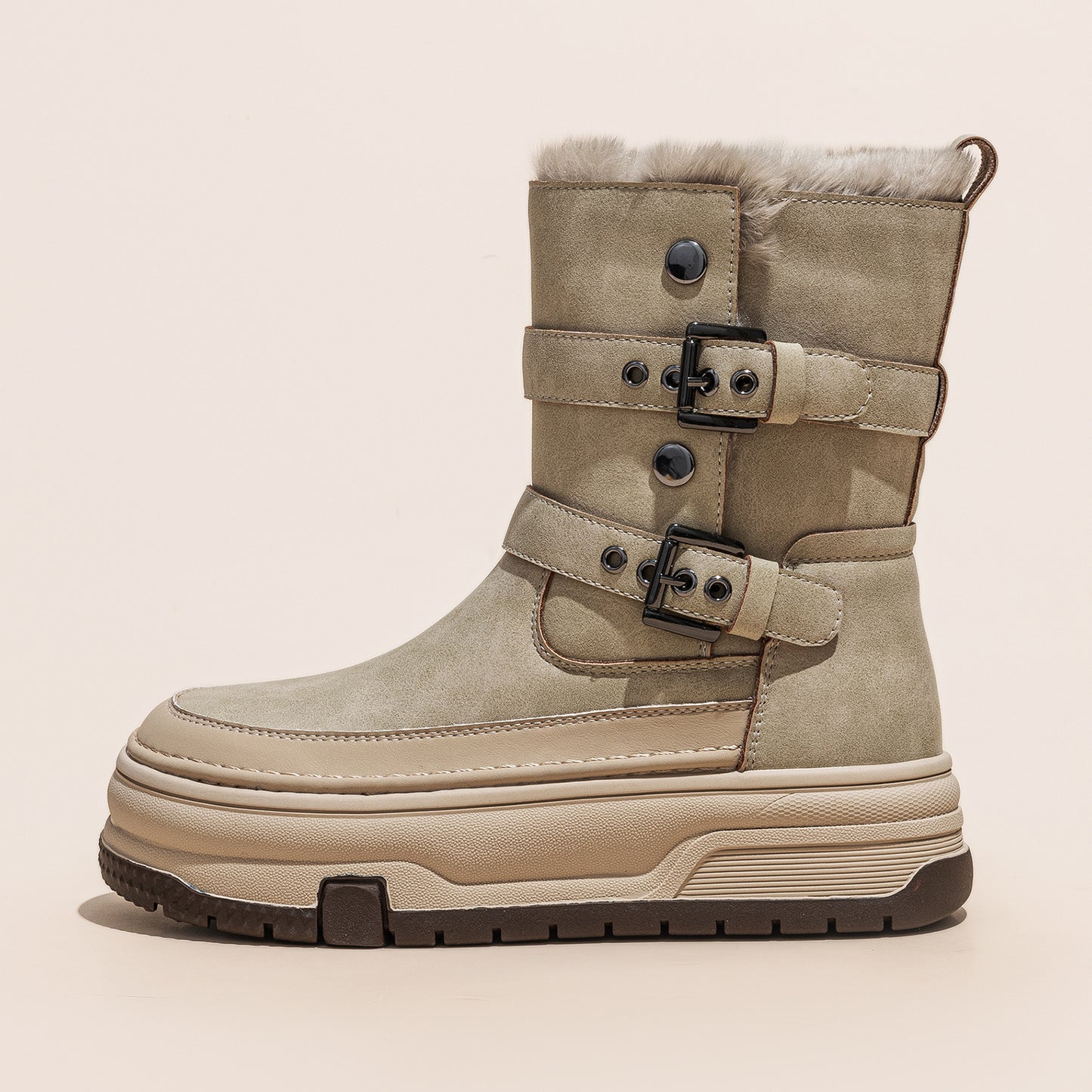 Women's Veet Winter Bottom Increased Warm Comfortable Korean Style Snow Boots