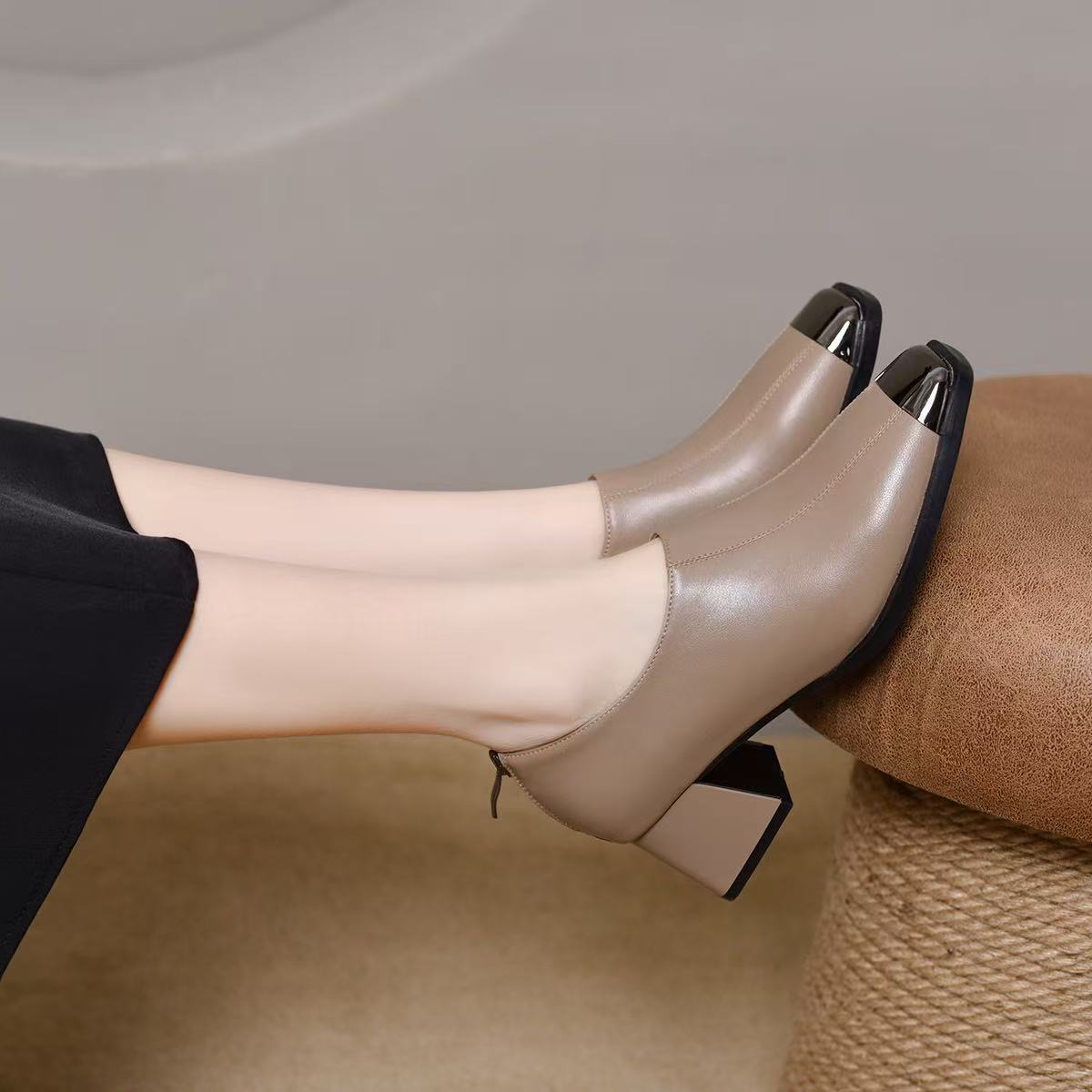 Women's Retro High Deep Mouth Pumps British Women's Shoes