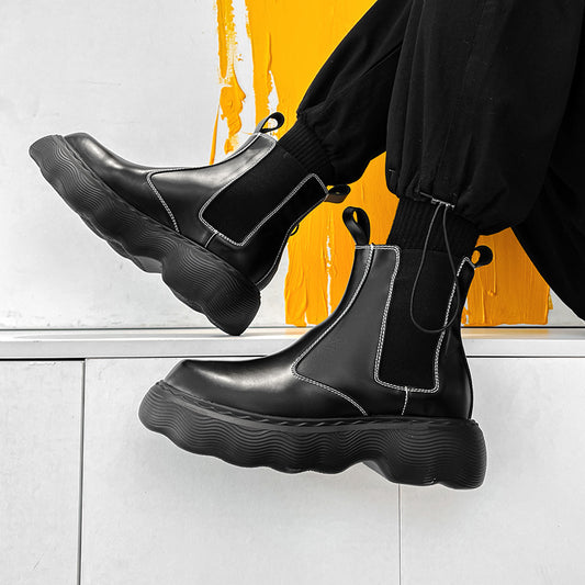 Men's Top British Style Smoke Pipe Martin Boots