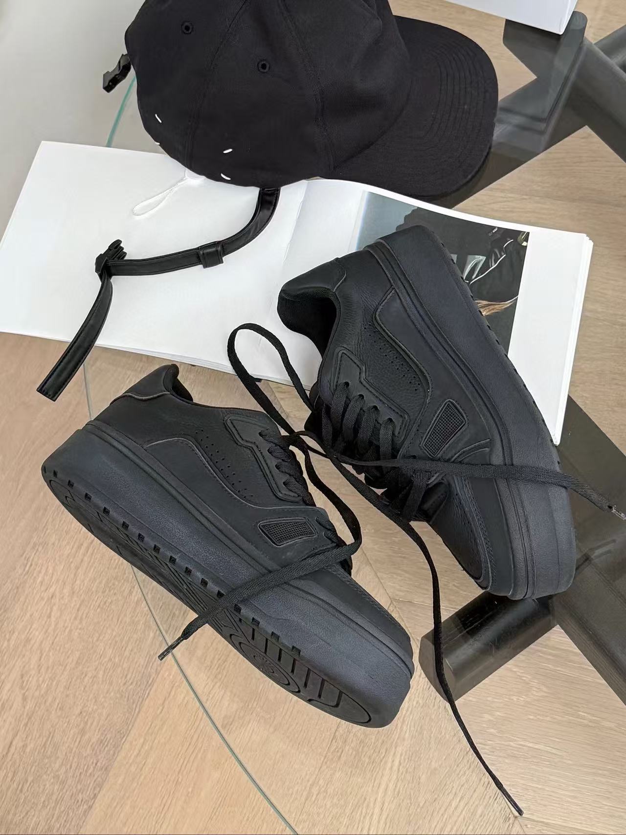 Women's Red Rhyme Genuine Platform Autumn Versatile Heightened Easy Sneakers