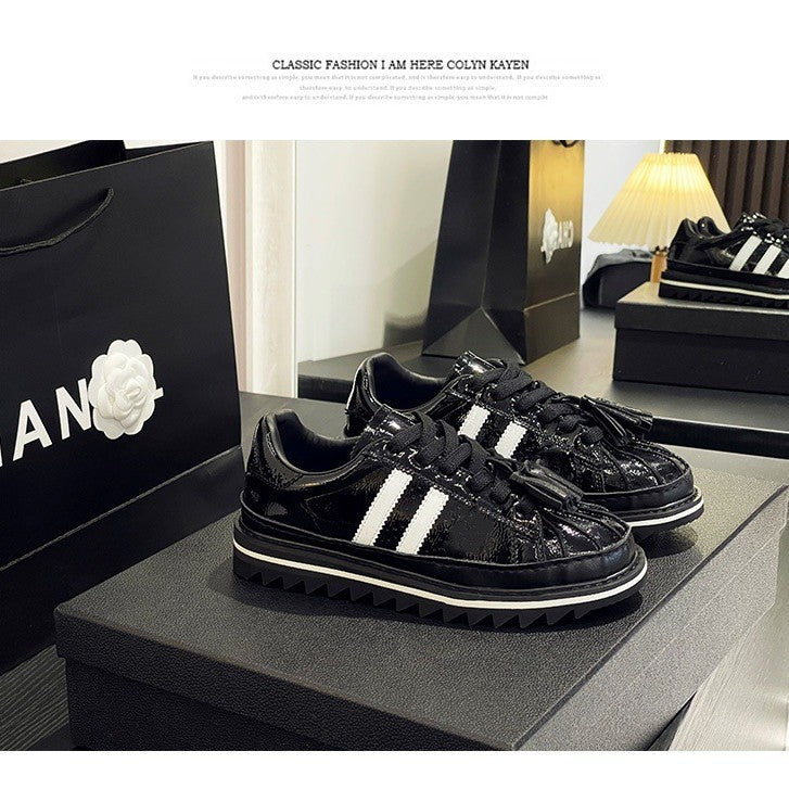 Name Shell Head White Height Increasing Couple Women's Sports Shoes