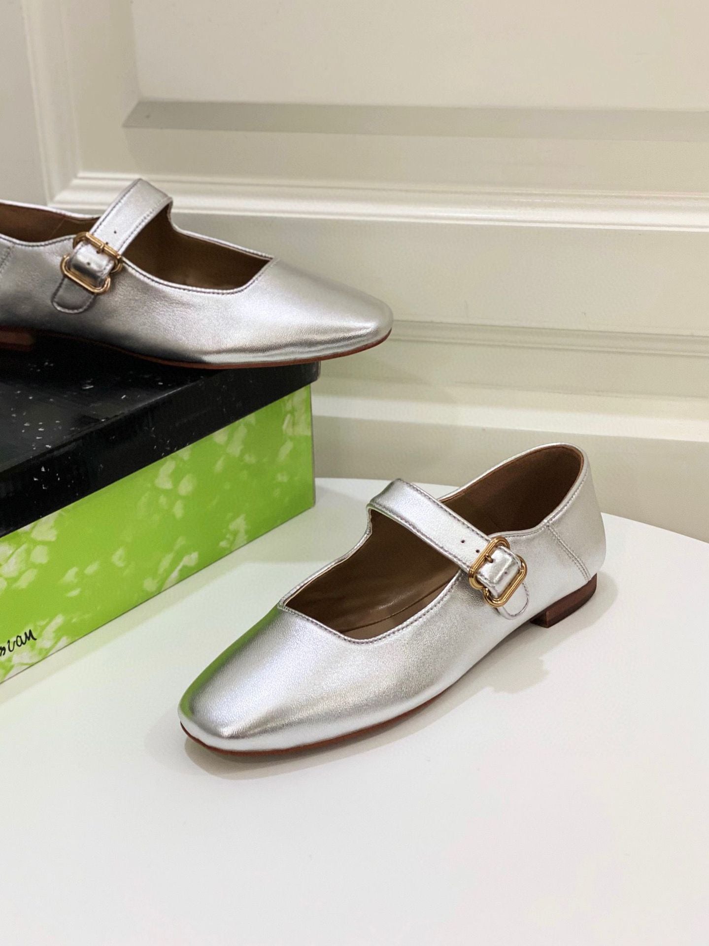 Women's Jane Flat Pumps Comfortable Square Head Women's Casual Shoes