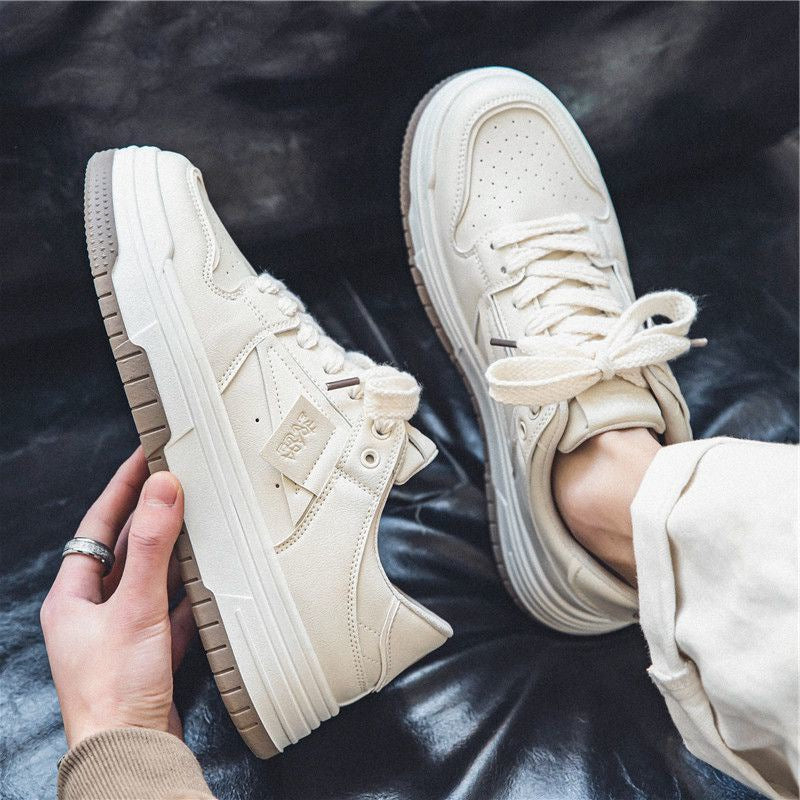 Men's Small White Boys Thick Bottom Korean Fashion Sneakers