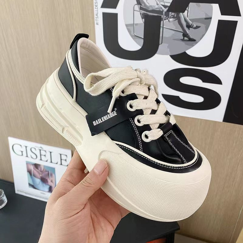 Women's Early Spring Genuine Doll Head Bread Board Casual Shoes