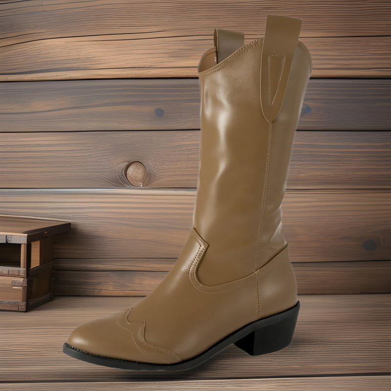 Women's Retro Pointed Sleeve Western Knight Comfortable Boots