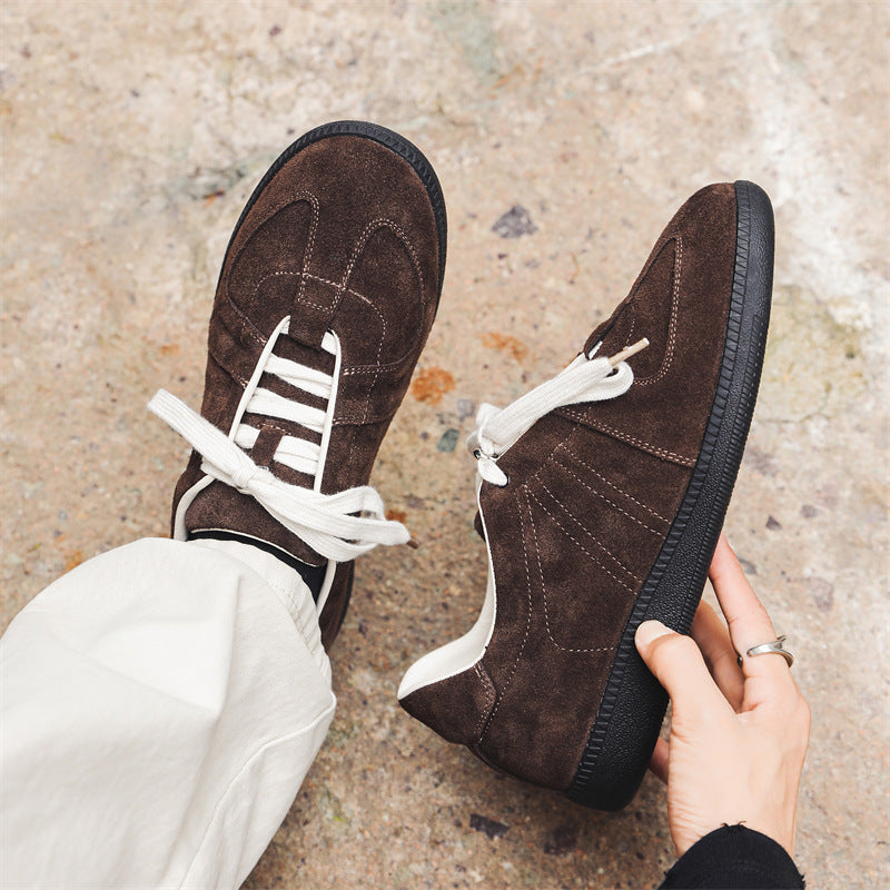 Women's & Men's Training Retro Board German Men's Casual Leather Shoes