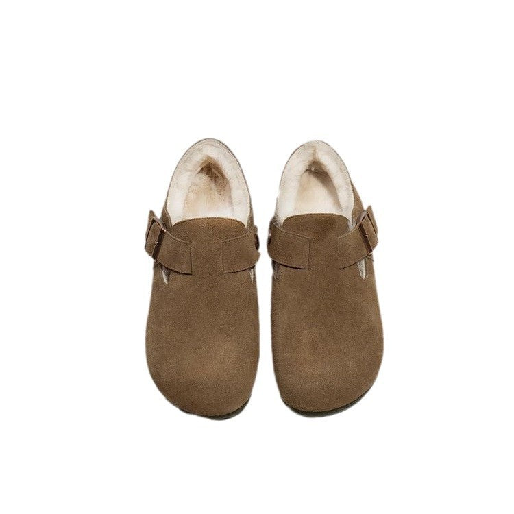 Women's Fleece-lined Warm Winter Cotton Slip-on Pumps Women's Shoes