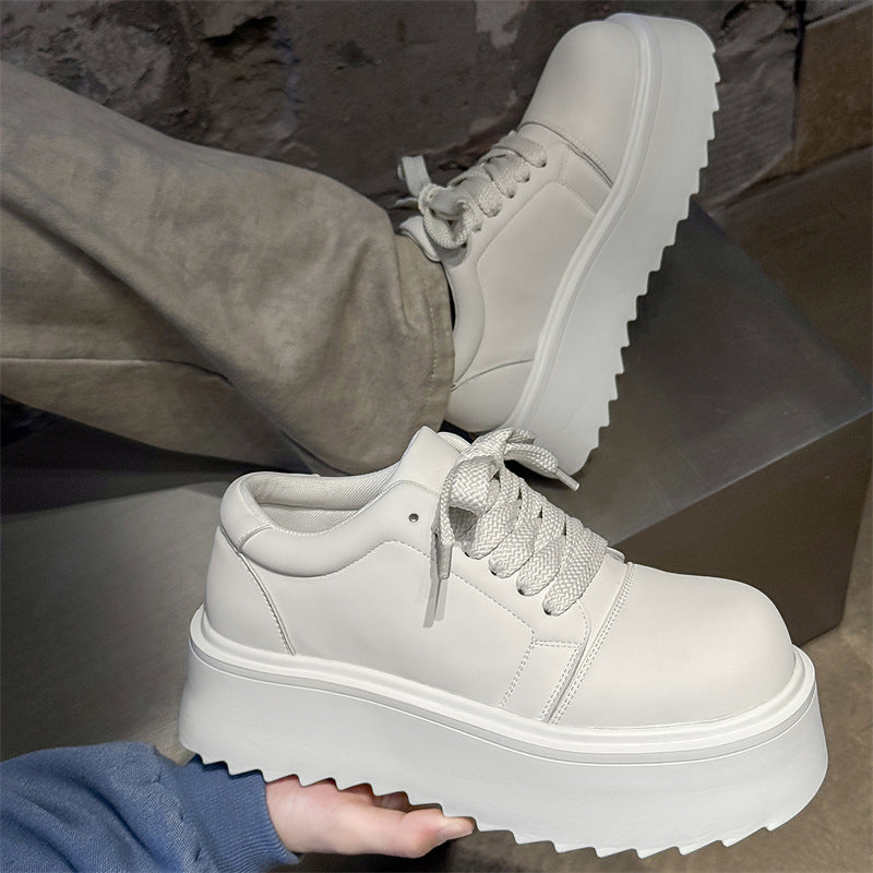 Niche Design Thick Bottom Hight Increasing Big Head Men's Board Shoes