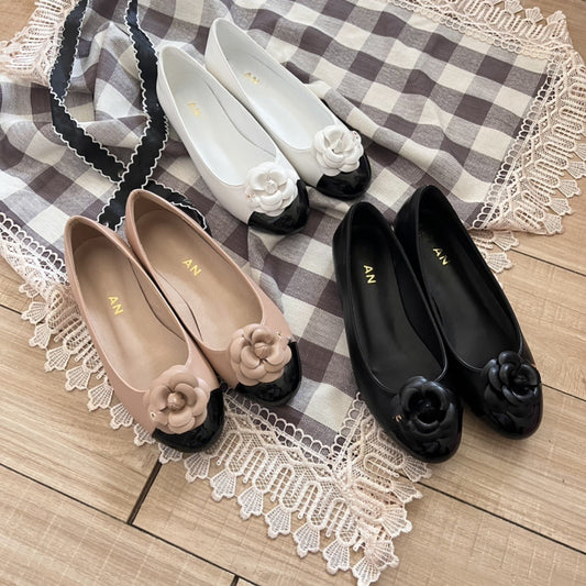 Women's Mary Jane Flat Camellia Shallow Mouth Women's Fashion Shoes