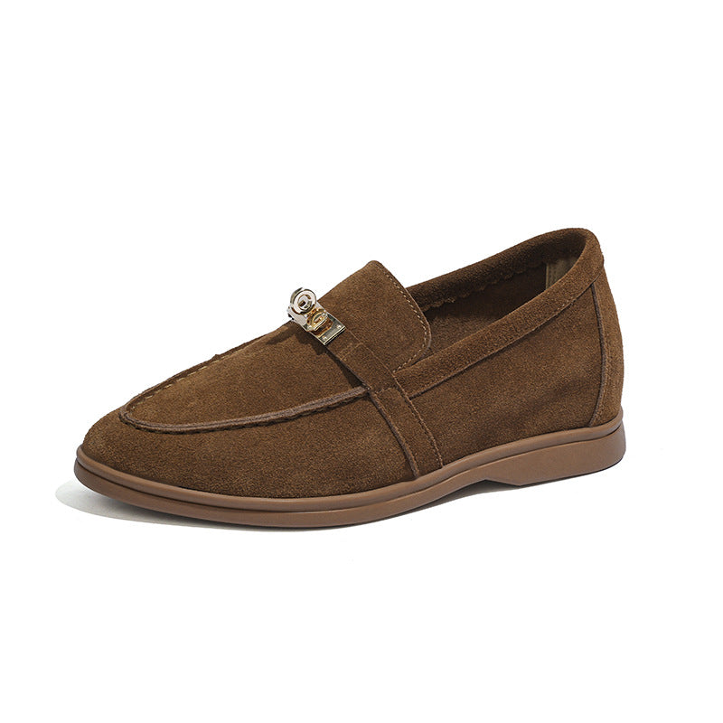 Women's Gold Lock Invisible Elevated Retro Easy Loafers