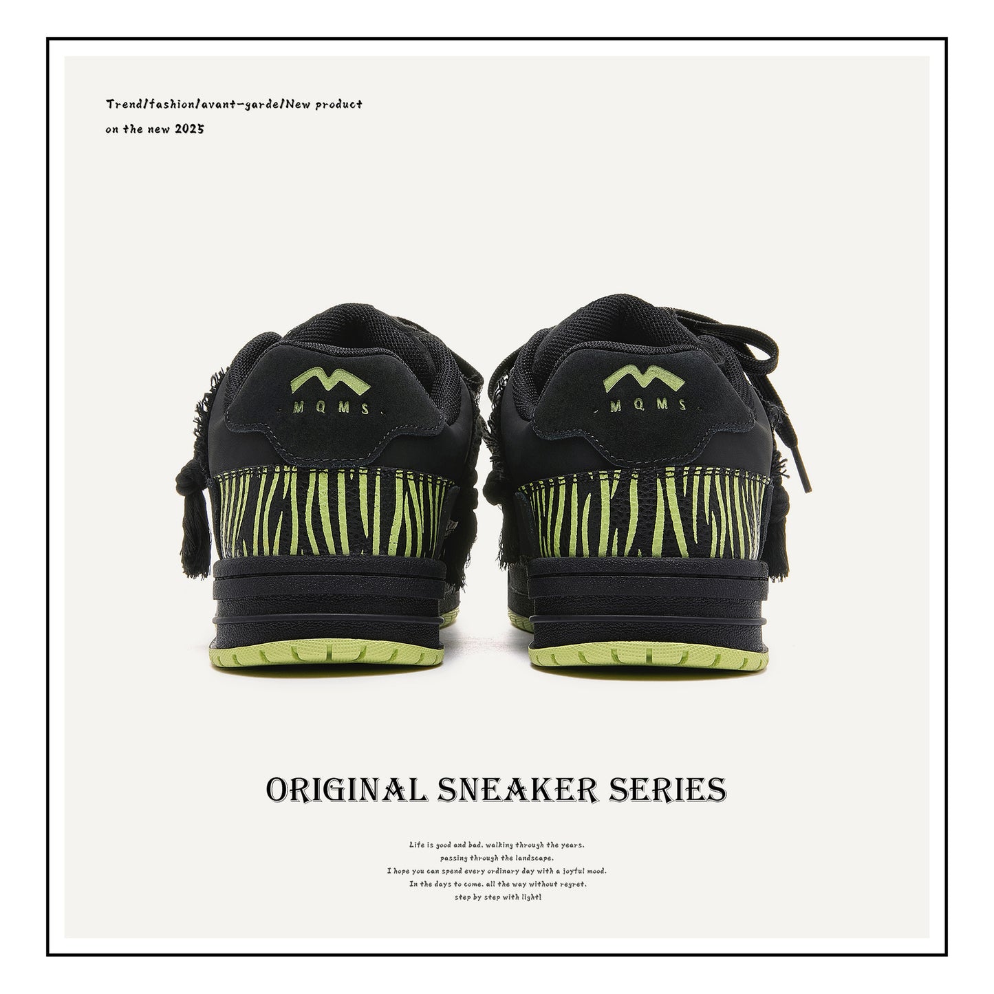 Women's & Men's Destruction Series American Street Black Couple Bread Men's Shoes