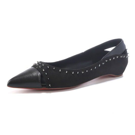 Women's Toe Rivet Shallow Mouth Solid Color Pumps Mary Jane Casual Shoes