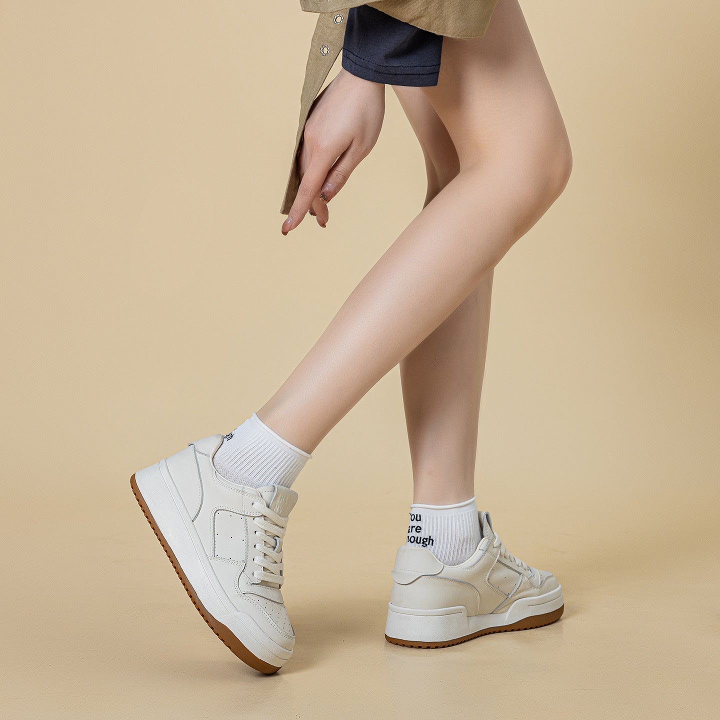 Women's Platform White Spring Comfort Hight Increasing Women's Casual Shoes