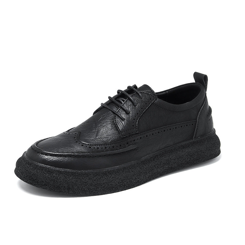 Men's Formal Wear British Brogue Carved Hollow Handsome Men's Business Leather Shoes