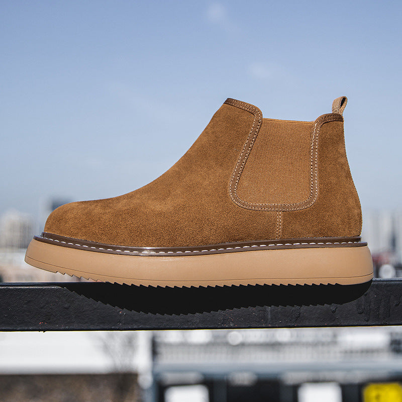 Men's Martin Genuine Suede Retro Platform Boots