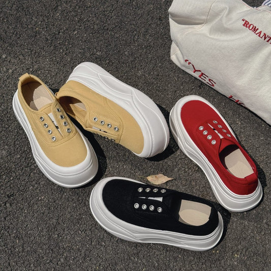 Women's Summer Thin Round Head Slip-on Lightweight Casual Shoes