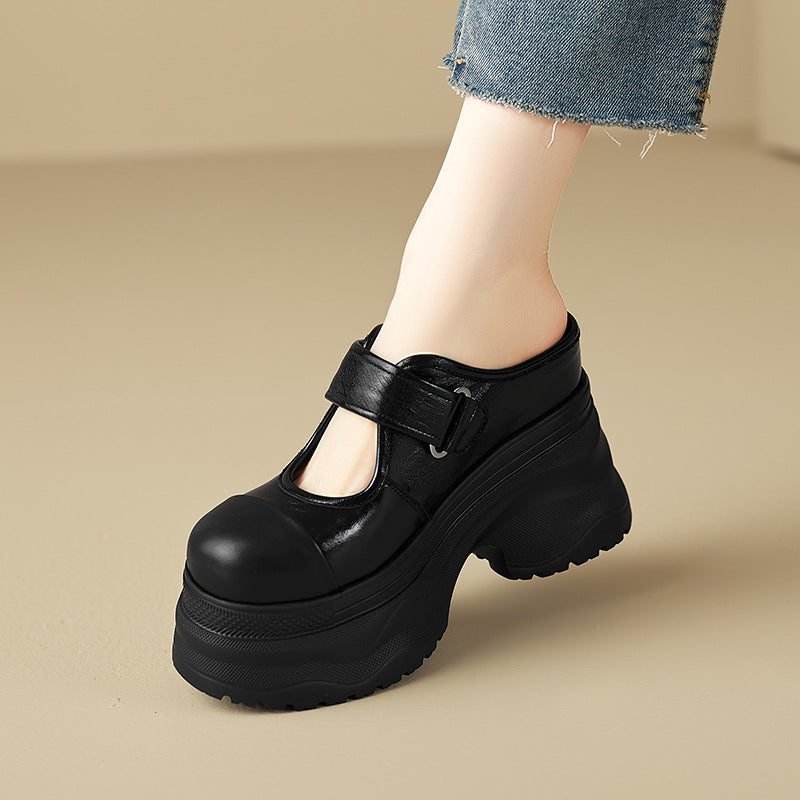Women's Platform Outdoor Lightweight Muffin High Toe Thick-soles Slippers
