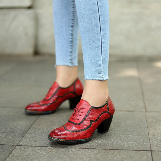 Women's Slouchy Retro Ethnic Style High Women's Shoes