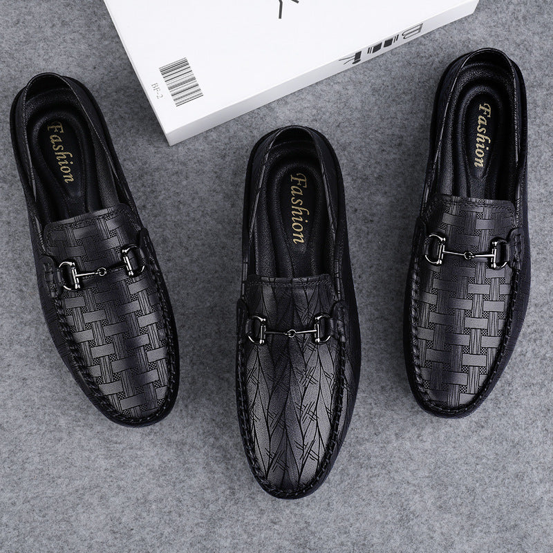 Men's First Layer Cowhide Breathable Soft Bottom Casual Shoes