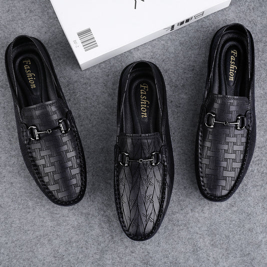 Men's First Layer Cowhide Breathable Soft Bottom Casual Shoes