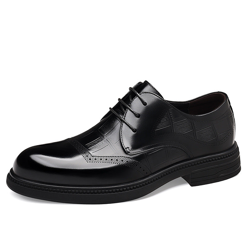 Men's First Layer Cowhide Formal Wear Genuine Men's Business Leather Shoes