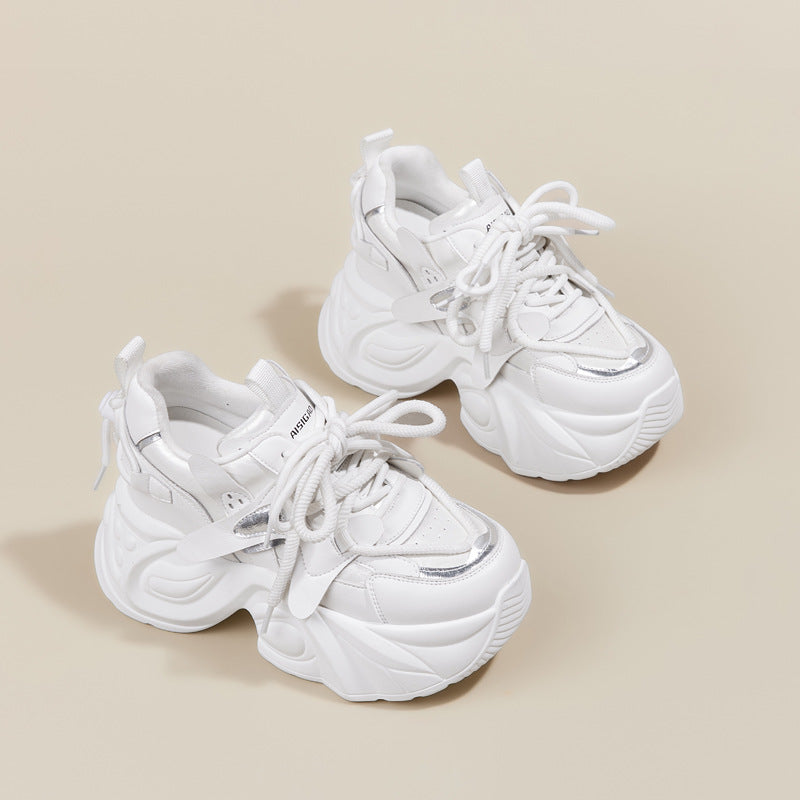 Women's Heightened Daddy Small Platform Thick Bottom Sneakers