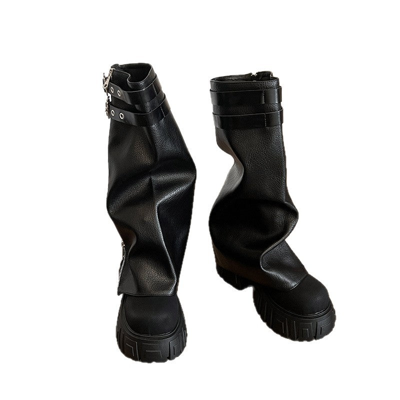 Women's Detachable Pants Summer Pile Style Small Thick Bottom Boots