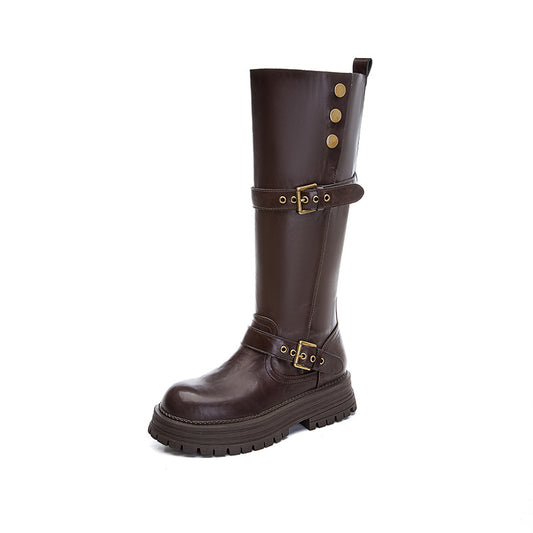 Knight Female Winter Skinny British Style Boots