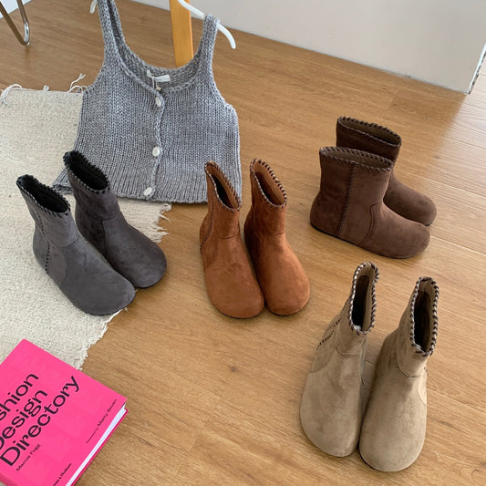 Women's Ethnic Style Retro Soft Martin With Skirt Western Inner Women's Leather Boots