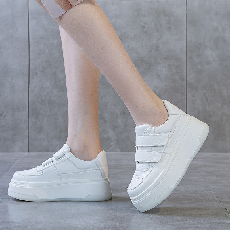 Women's Thick-soled White Spring Small Height Increasing Women's Casual Shoes