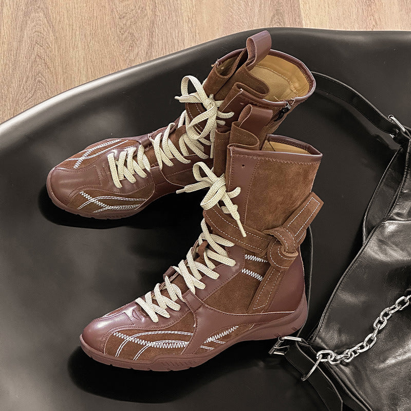 Genuine Elevator Western Cowboy Slimming Retro Boots