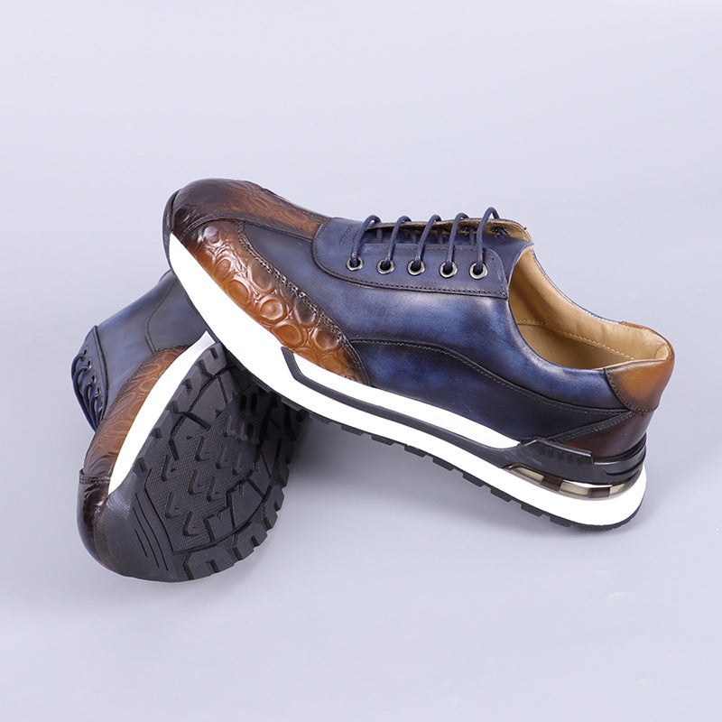 New Charming Men's Genuine Cowhide Pure Men's Casual Leather Shoes
