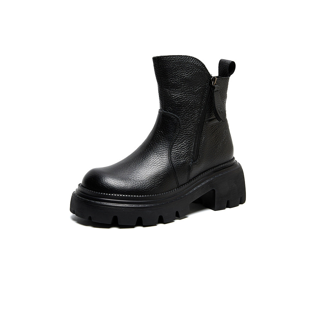 Women's Martin Platform Ankle Rubber Foam Bottom Height Women's Cotton Shoes