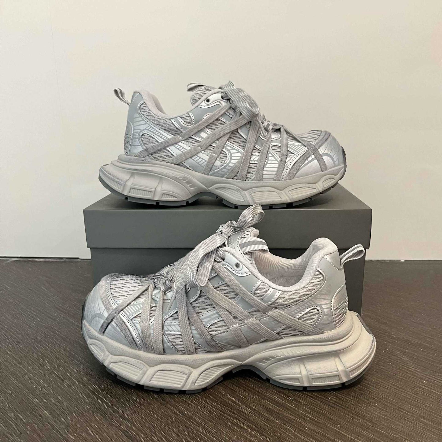 Women's Spring Spider Web Platform Dad Mesh Elevator Women's Casual Shoes