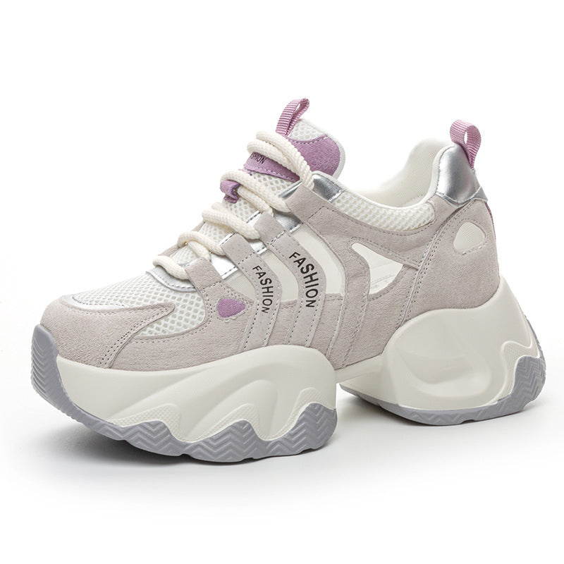 Women's Genuine Platform Dad Mesh Breathable Summer Sneakers