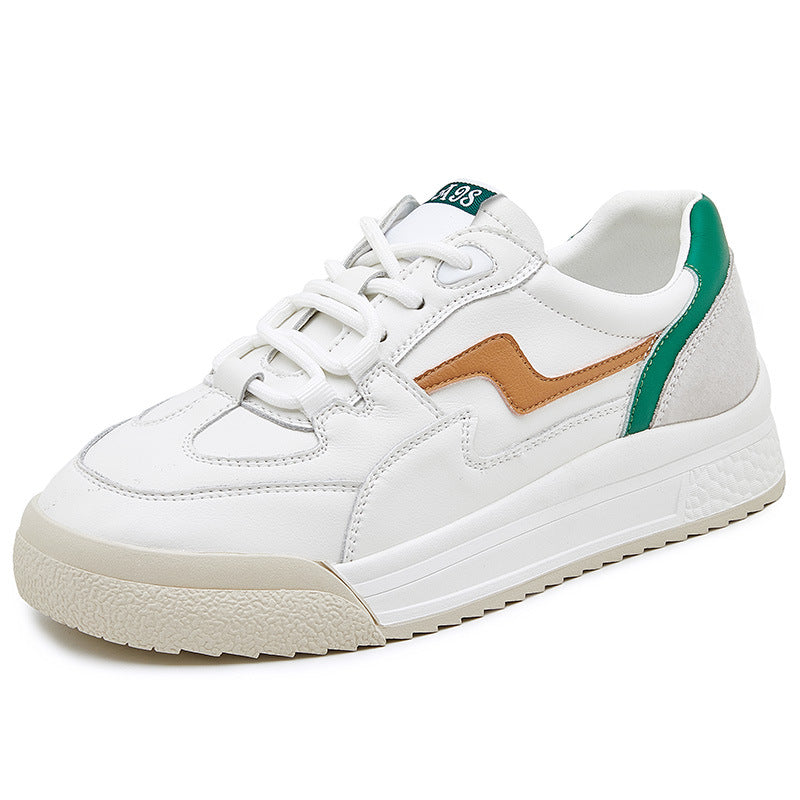 Women's Thick-soled White Sports Versatile Flat Leisure Casual Shoes