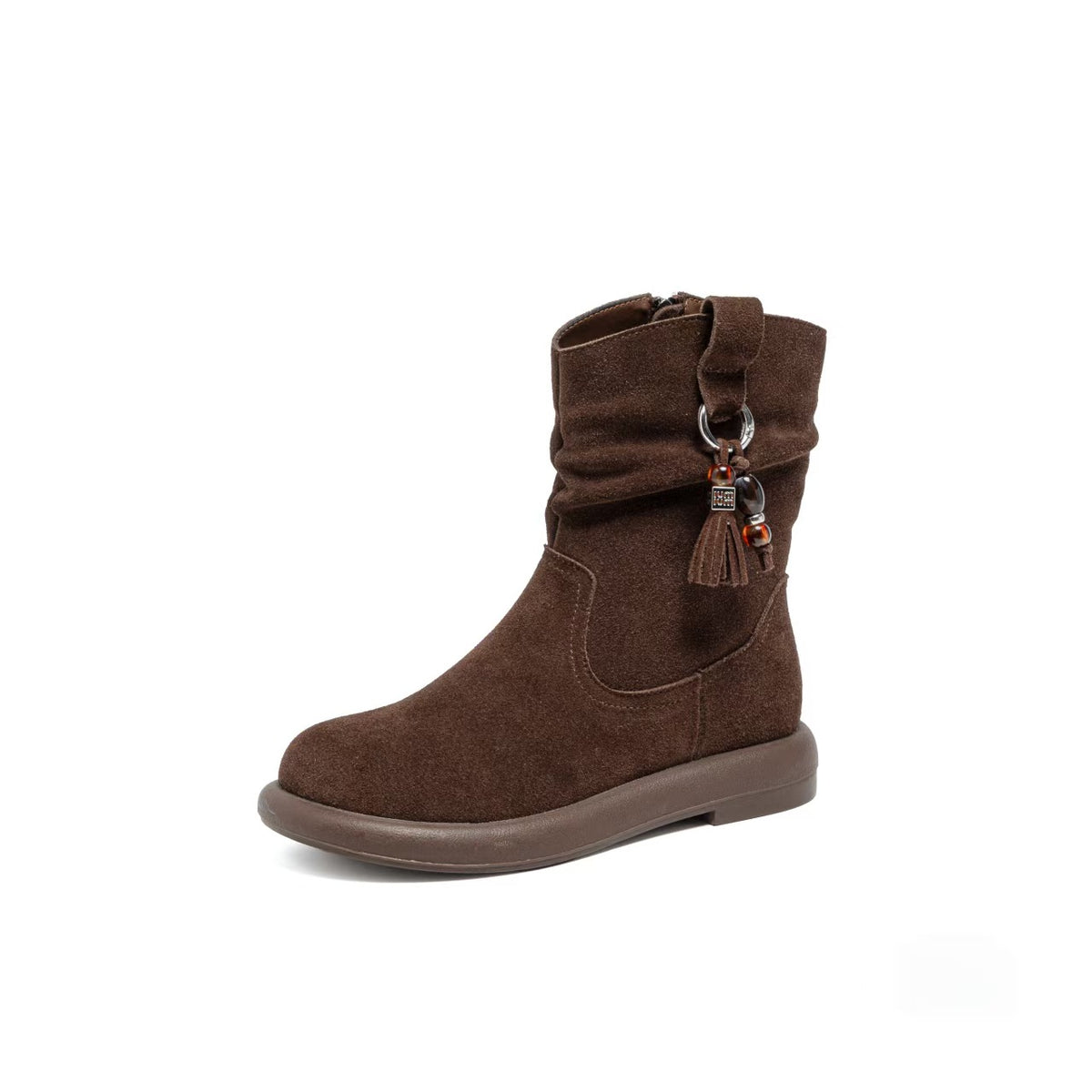 Women's Martens Round Toe Slimming Pile Style Boots