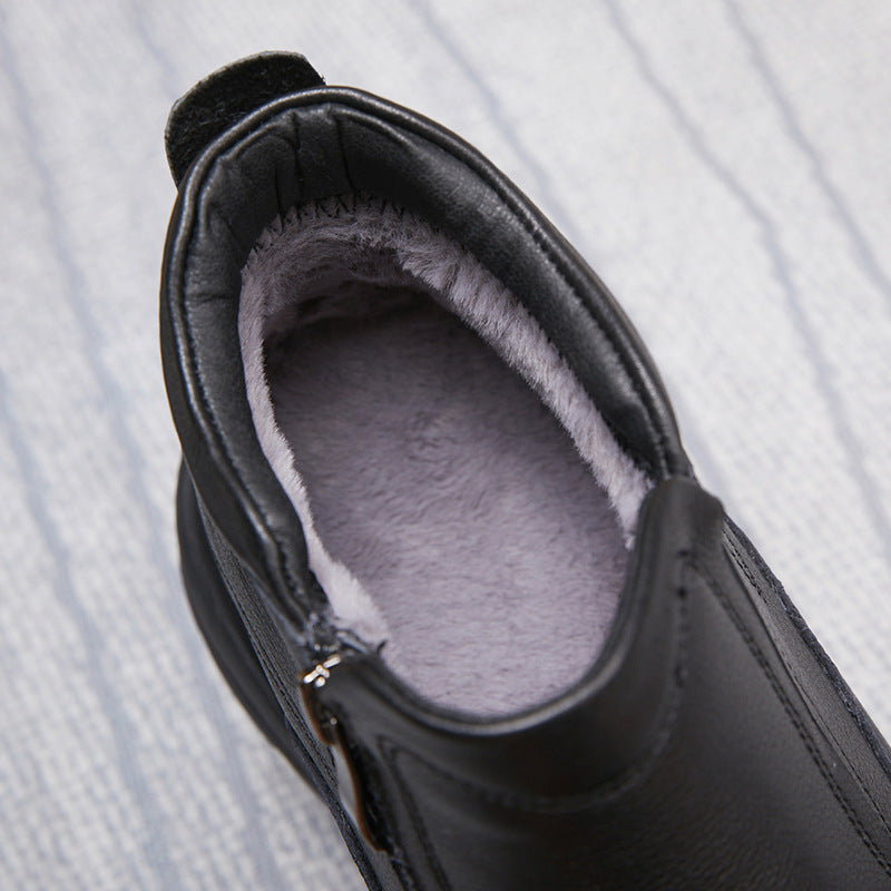 Men's Slip On Cotton Comfortable Warm Side Boots