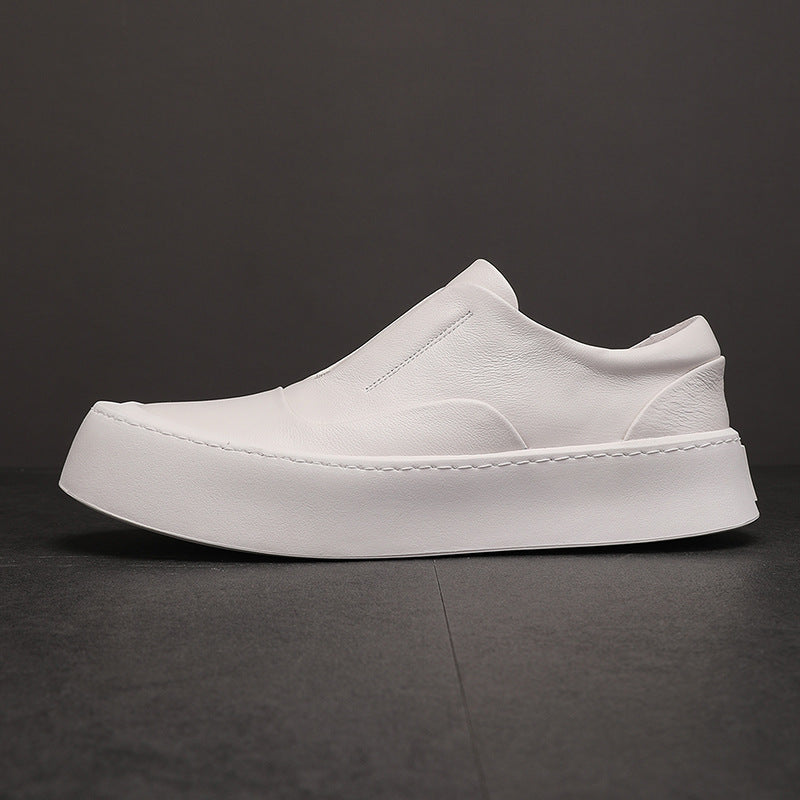 Men's Breathable Wearable Korean Fashion White Slip-on Casual Shoes