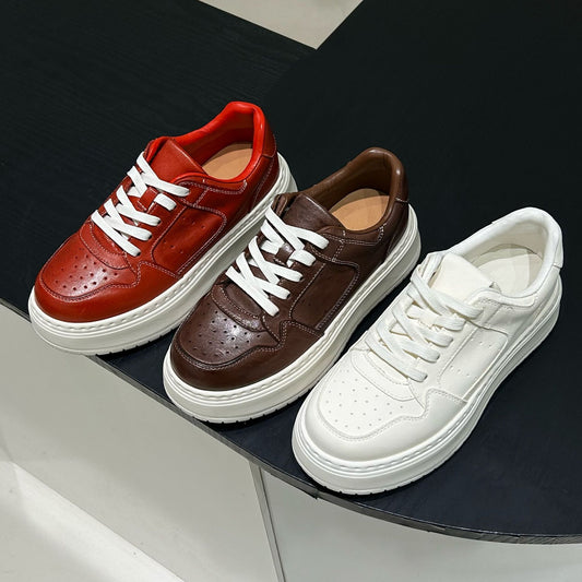 Women's Platform Spring Lightweight Height Increasing Skinny Retro Women's Board Shoes