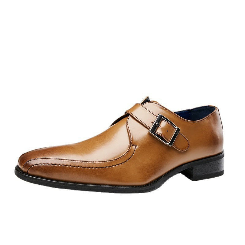 Men's Authentic Formal Wear Buckle Office Wedding Gentleman Men's Business Leather Shoes
