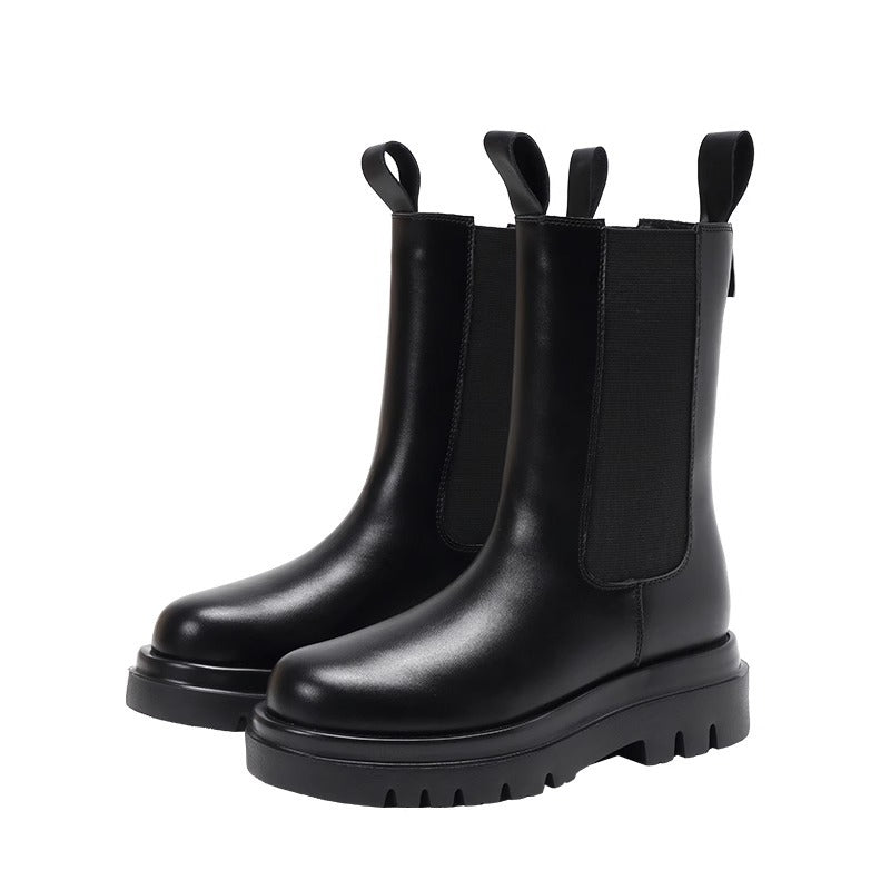 Women's Insole Martin Winter Thick Fleece Smoke Pipe Chelsea Ankle Snow Boots