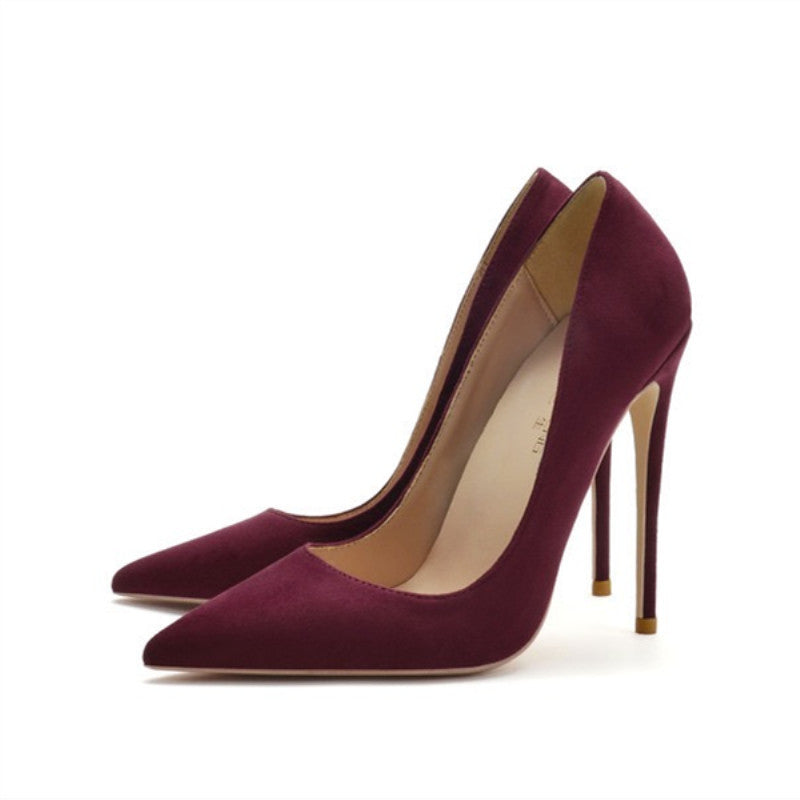 Women's High Stiletto Pointed Toe Suede Girly Women's Fashion Shoes