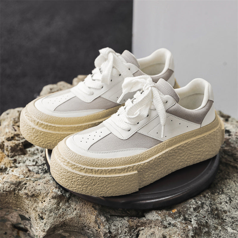 Men's Platform Easy Wear Height Increasing Muffin Sneakers