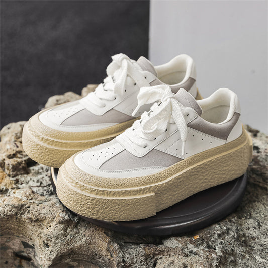 Men's Platform Easy Wear Height Increasing Muffin Sneakers