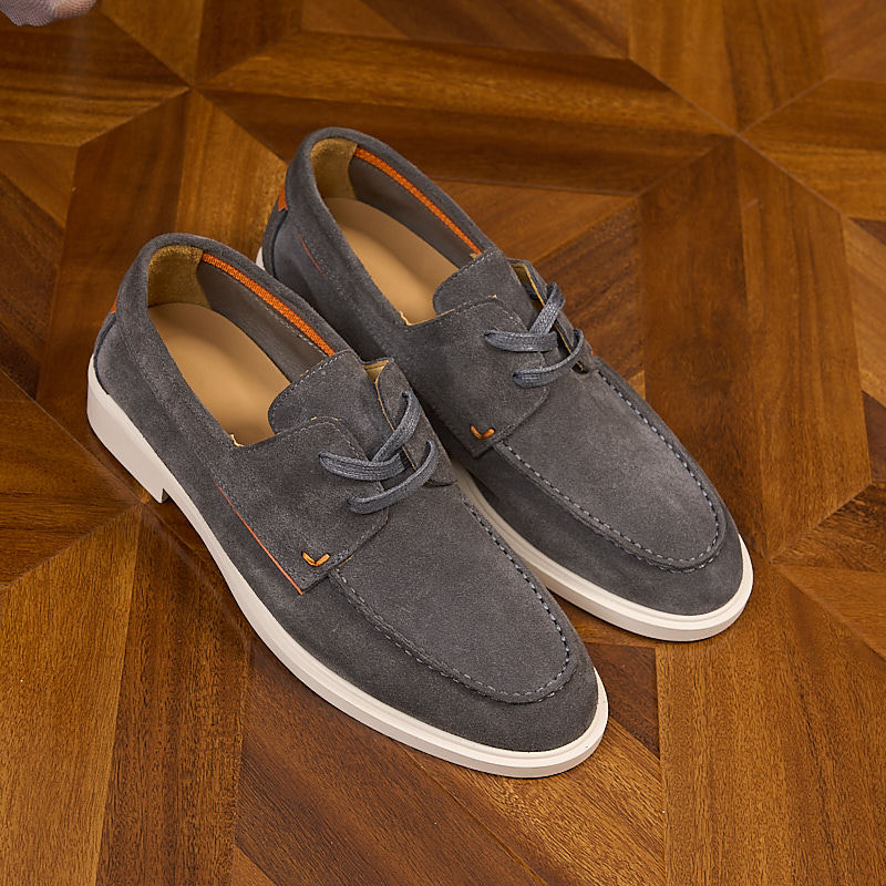Men's Genuine Soft Bottom Boat Suede Breathable British Loafers/doug Shoes
