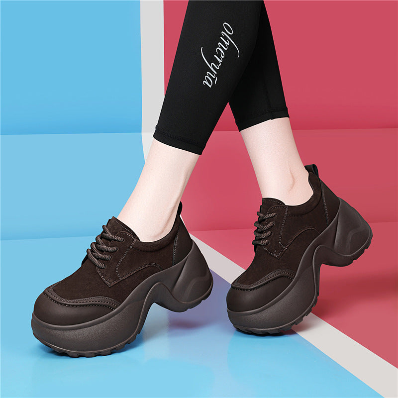 Women's Gold Silk Rabbit High Elegant Tied Pumps Thick Bottom Women's Casual Shoes