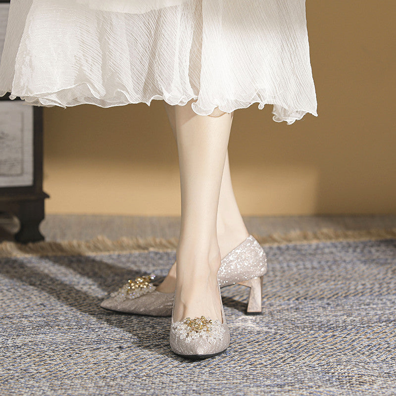 Women's Chunky Wedding Large Size Plus Sizes Dress Women's Fashion Shoes