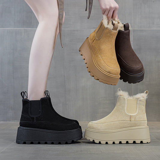 Female Winter Veet Warm Cotton Small Boots
